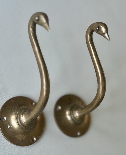 Vintage solid brass - solid, swan/goose