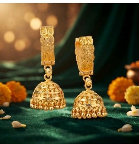 New gold plated earring - new, indian