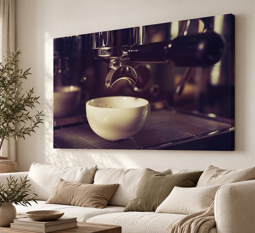 Vintage coffee machine canvas - coffee,