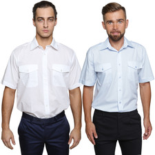 Mens Pilot Shirt Short Sleeve