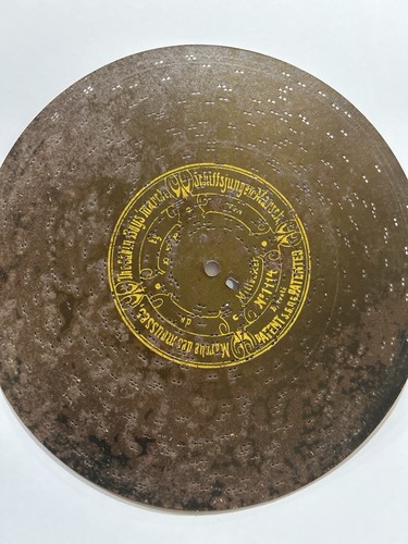 Polyphon music box disc - music,