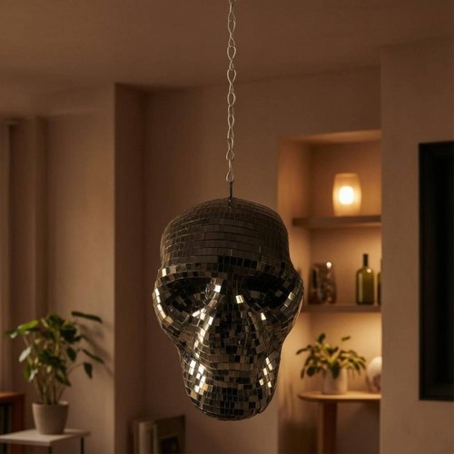 Skull disco ball reflective - skull,