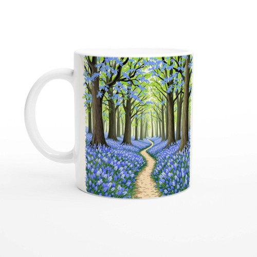 Bluebell wood ancient oak mug - bluebell,