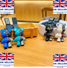 Bow Bell teddy half skull bear cartoon keychain keyring Bag Pendant anime charm