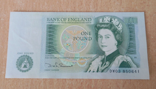 Bank england one - pound, note
