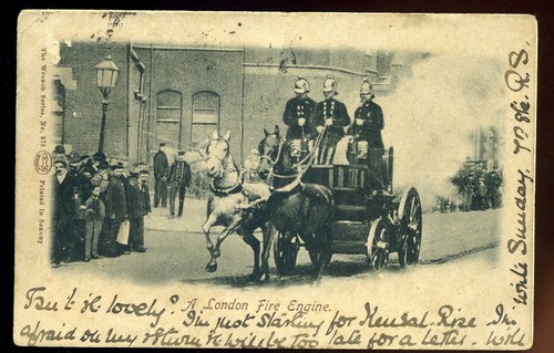 London horse drawn - , fire