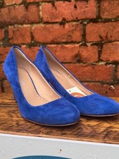 Roberto Viannni Royal Blue Suede Round Toe Court Shoes - Size 5