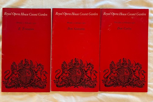Royal opera house - 3, programmes