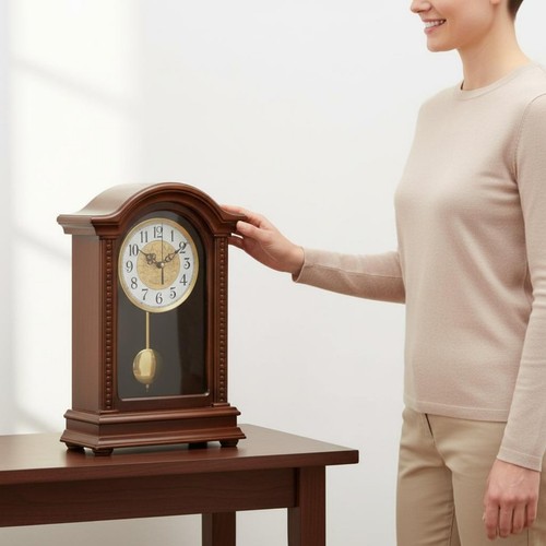 Wooden pendulum timepiece - wooden,