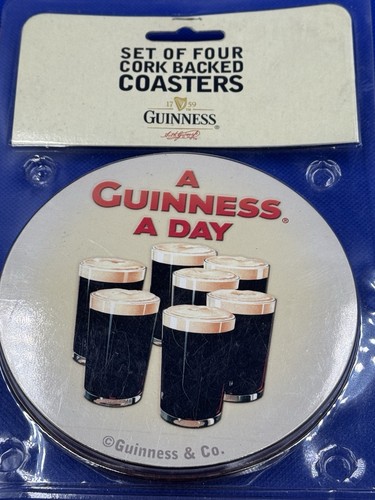 Guinness cork backed coasters - cork,