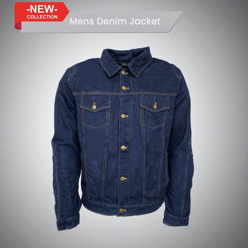 Mens blue denim jacket casual - blue,