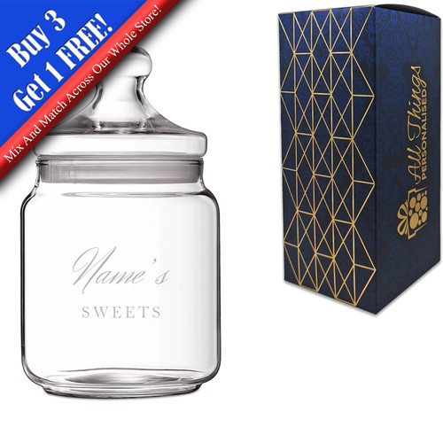 Personalised glass sweet jar - personalised,