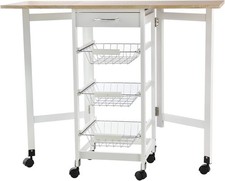 Drop-Leaf Kitchen Cart Trolley