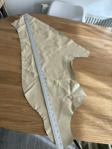 Cream leather cowhide piece - piece,