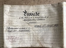 1872 Last Will and Testament