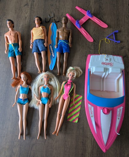 Barbie speed boat - barbie, doll