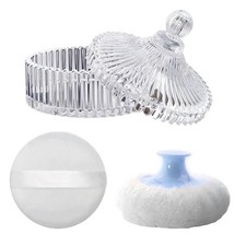 Body Powder Puff and Container