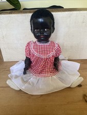 Rare & Unusual Vintage 1960s pedigree black doll, Brown Eyes , Short Black Hair