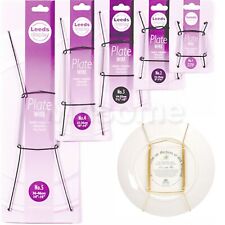 Wire Plate Hangers Wall Hanging Art Spring Holder 5 sizes Black/White/Brass