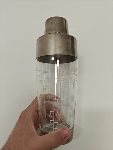 Vintage retro glass - retro, plated