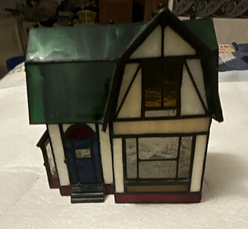 Lighted stained glass metal - glass, &