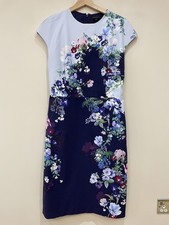 DEBUT.....SIZE UK 14....BEAUTIFUL  BLUE FLORAL PARTY DRESS.