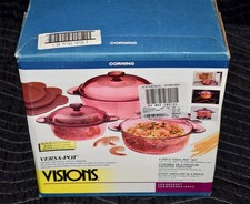 6pc Visions Corning Cranberry