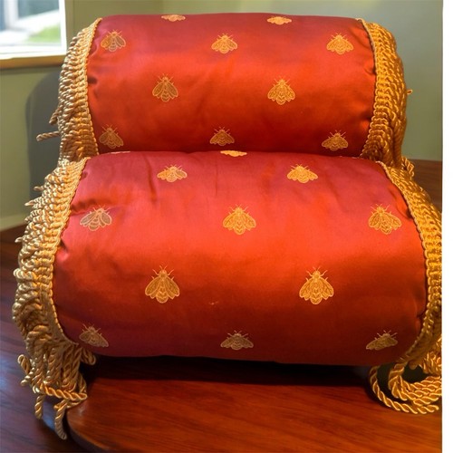 Pair red silk napoleonic - of,
