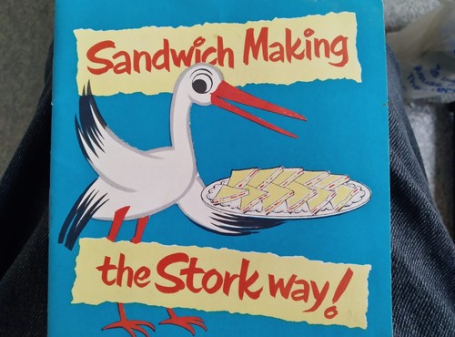 Vintage recipe stork - vintage, cookery