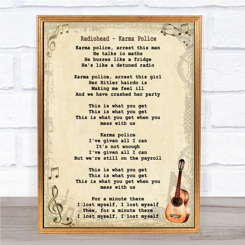 Karma police song - song, lyric