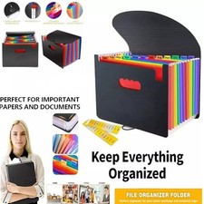 A-Z Month A4 Concertina Expanding File Accordion Folder Organiser Wallet Pockets