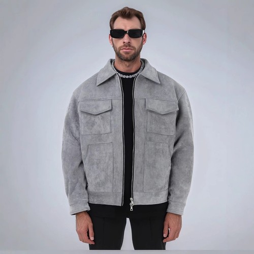 Fashion men suede zipper - fashion, men’s