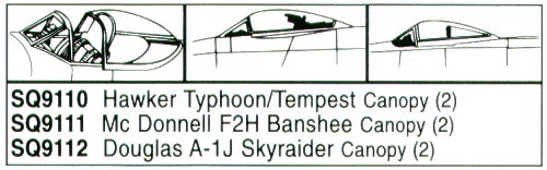 Squadron canopies sqs9110 72 - canopies,