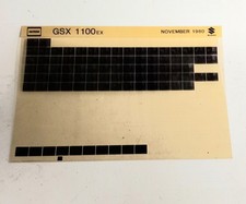 Suzuki GSX 1100 EX Spare Parts List Microfiche (Nov 80)