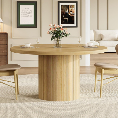 Mid century round dining table - mid-century,