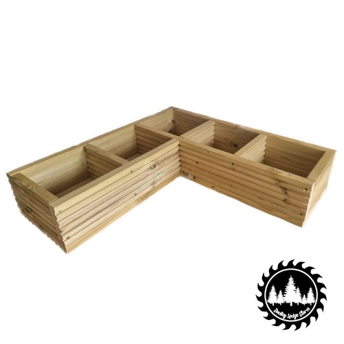 Corner planter wooden decking - planter,