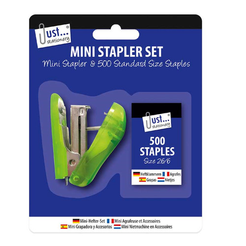 Mini stapler set with 500 - with,