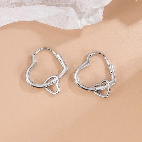 925 sterling silver heart - silver,