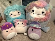 Squishmallows Yetti, And Mushrooms 15” 12” 8”