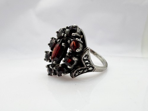 Vintage solid silver ruby - vintage,