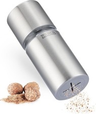 Nutmeg Grinder Mill with Storage Container | Extra Sharp for Silver 