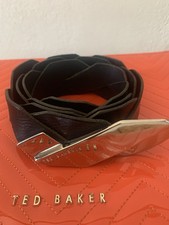 Stunning Ted Baker Leather Belt With Silver Buckle Size S/M