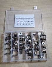 57pcs Stainless Steel Pipe Tube Strap Clips size: 20mm 25mm 27mm 32mm 35mm 40mm