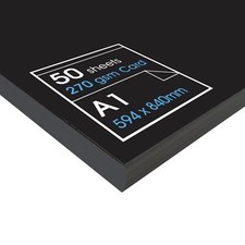 Artway ENVIRO Recycled Black Card - 270gsm - A1, A2, A3 & A4