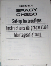 HONDA SPACY (CH250) SET-UP INSTRUCTIONS MANUAL
