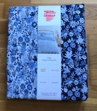 John Lewis Alyssa Duvet Cover Set Blue - King - RRP £85.00