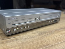 Philips DVD757VR DVD Video VHS VCR Combi Silver Genuine Tested Working
