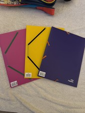 Filelastic A4 Document Folder Fold Out With Corner Elastic Pink Yellow Purple