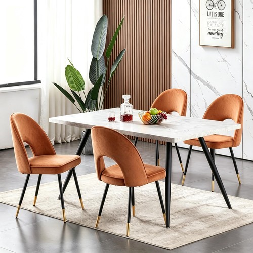 Marble effect dining table - effect,