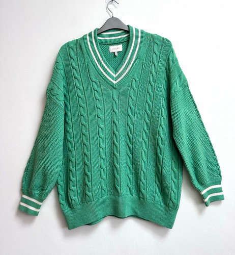 Joules ladies green - cable, knit